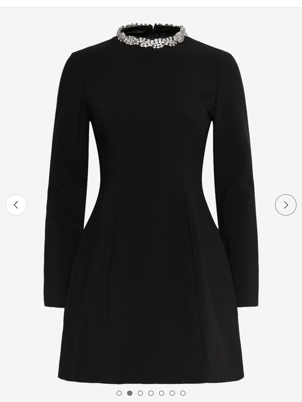 Bardot Delphi Black Long-Sleeve Jewel-Embellished Mini Dress